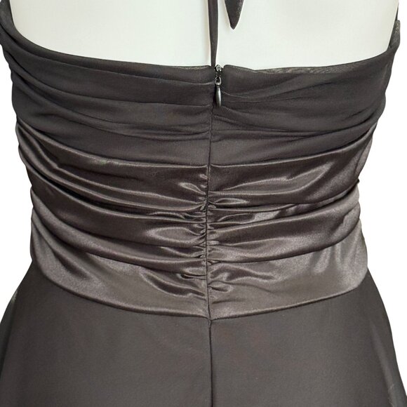 Xoxo Black Halter Cocktail Dress W/ Rhinestone Detail Medium - Picture 5 of 9